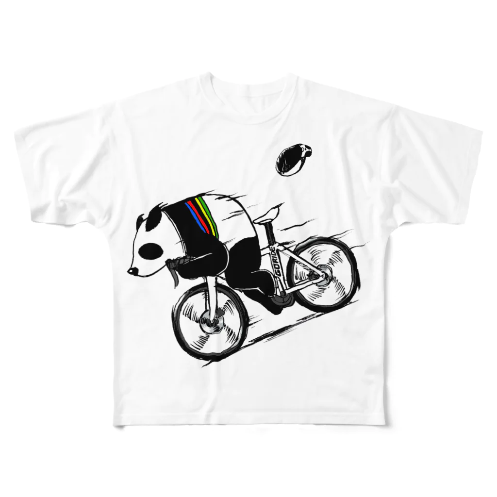 WORLDCYCLEのフルーミーパンダ フルグラフィックTシャツ