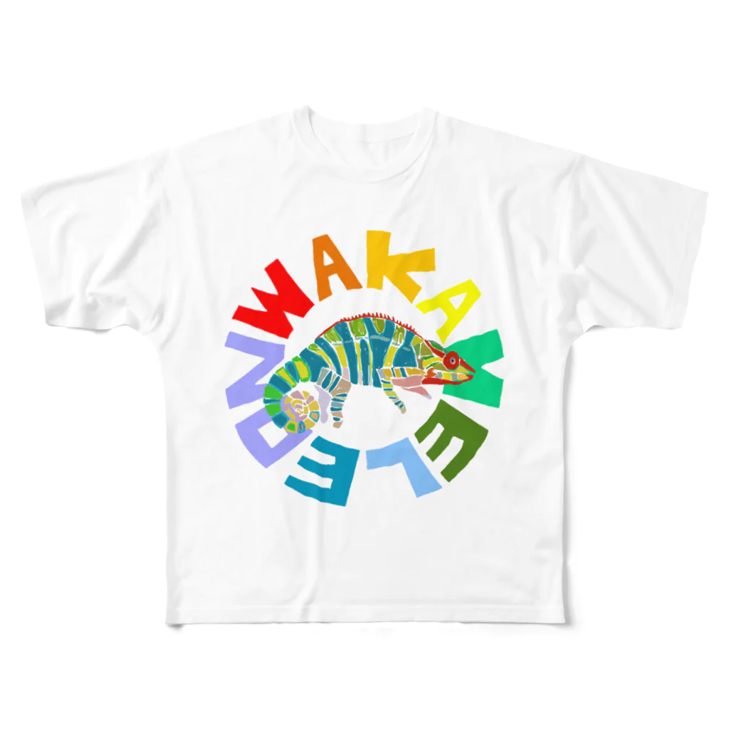 Wakameleonのわかめれおん フルグラフィックTシャツ