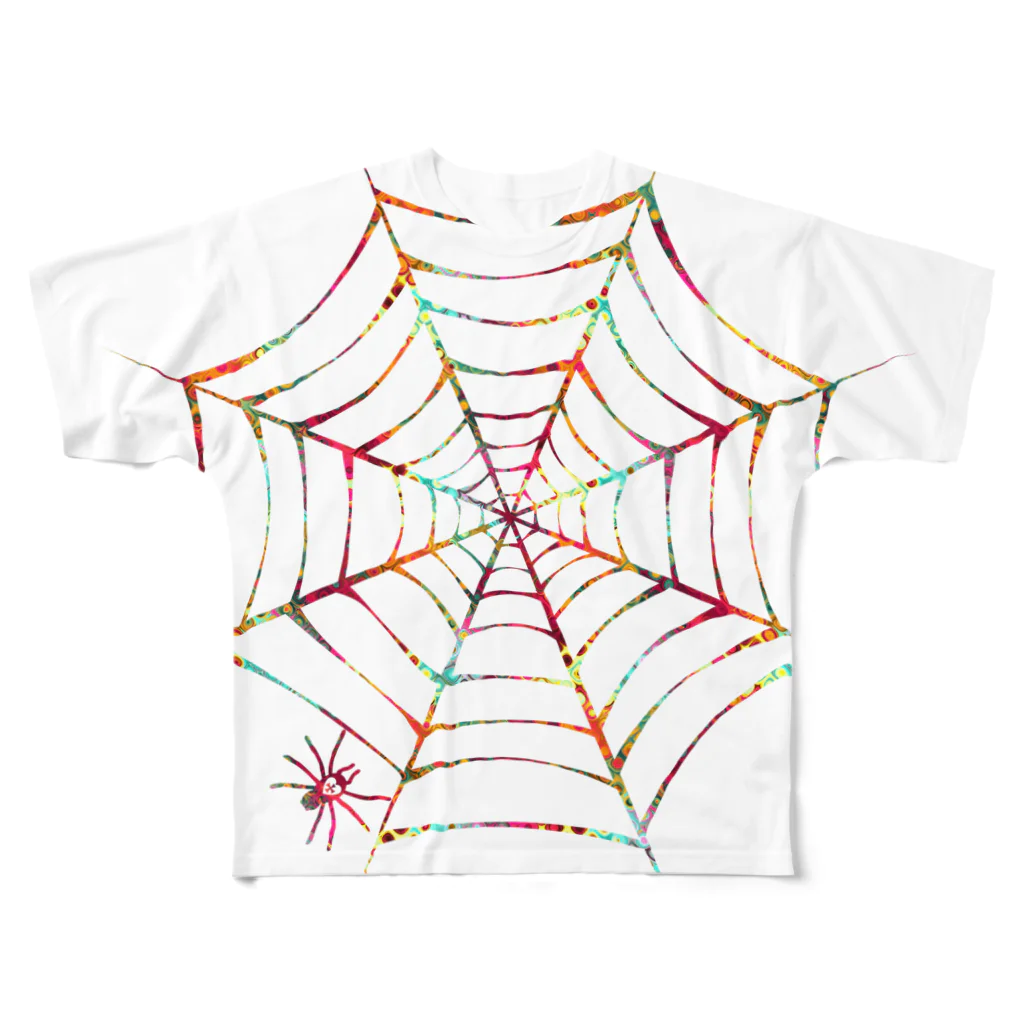 ESCHATOLOGYのスパイダー・スパイダーウェブ／ビビッド フルグラフィックTシャツ