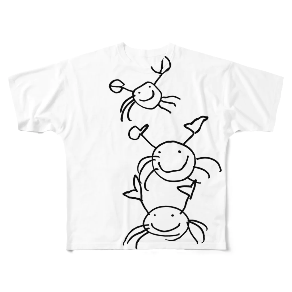 temarinaのカニ All-Over Print T-Shirt