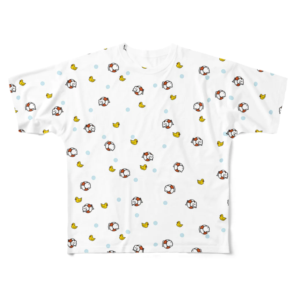 コッペパンうさぎのうさぎの夏 フルグラフィックTシャツ