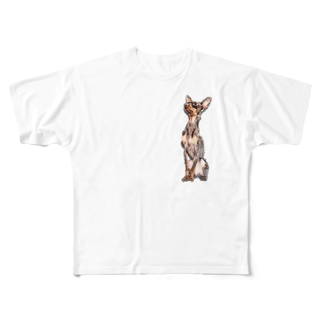 Meerのミニピンのもずくちゃん All-Over Print T-Shirt