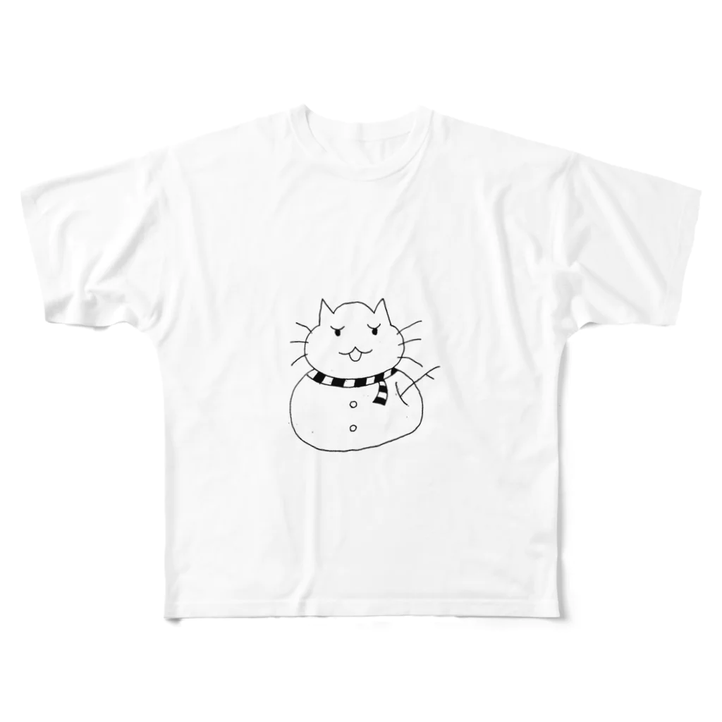 zuzuzuzuzooのゆきだるにゃん フルグラフィックTシャツ