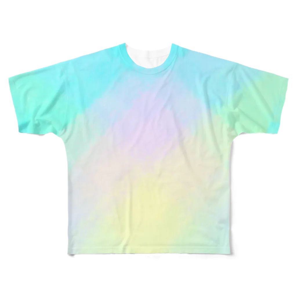 ponのrainbow フルグラフィックTシャツ