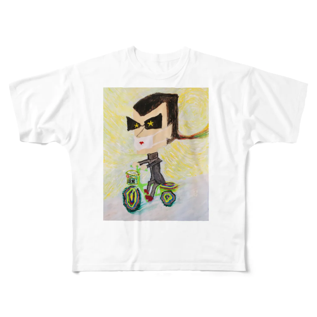 Junsanの自転車暴走族 フルグラフィックTシャツ