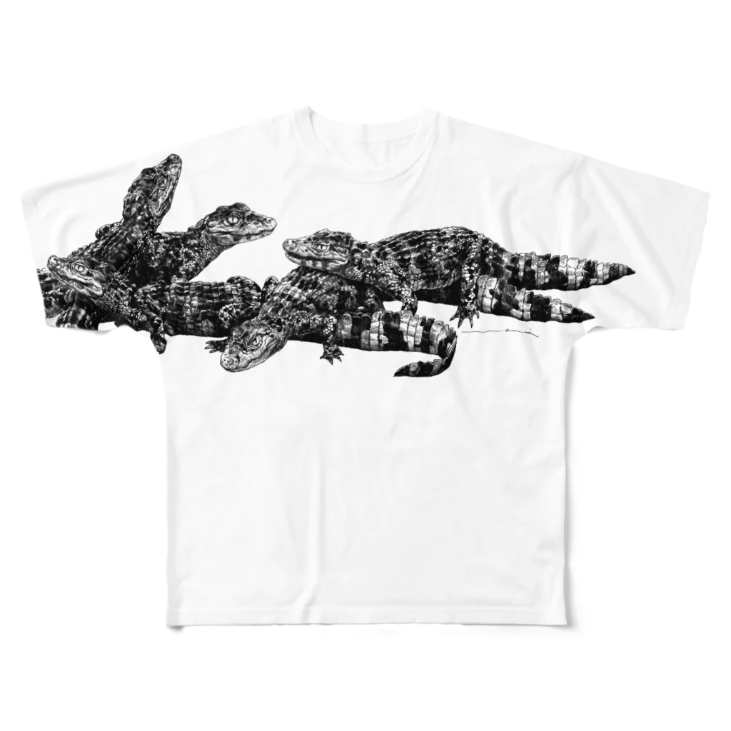 あめみやのクチビロカイマンの子どもたち All-Over Print T-Shirt