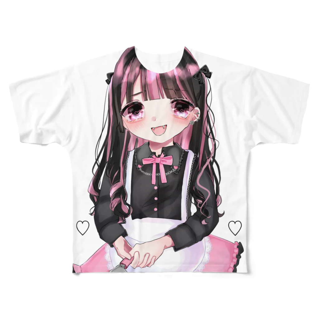 ✝︎白石イヴ✝︎の❤︎ フルグラフィックTシャツ