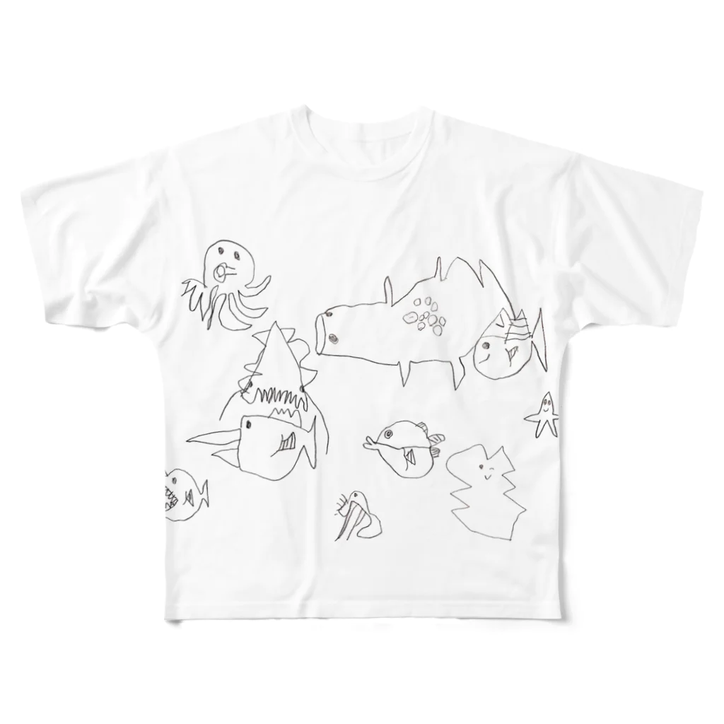 DOPE.art+designの水族館 フルグラフィックTシャツ