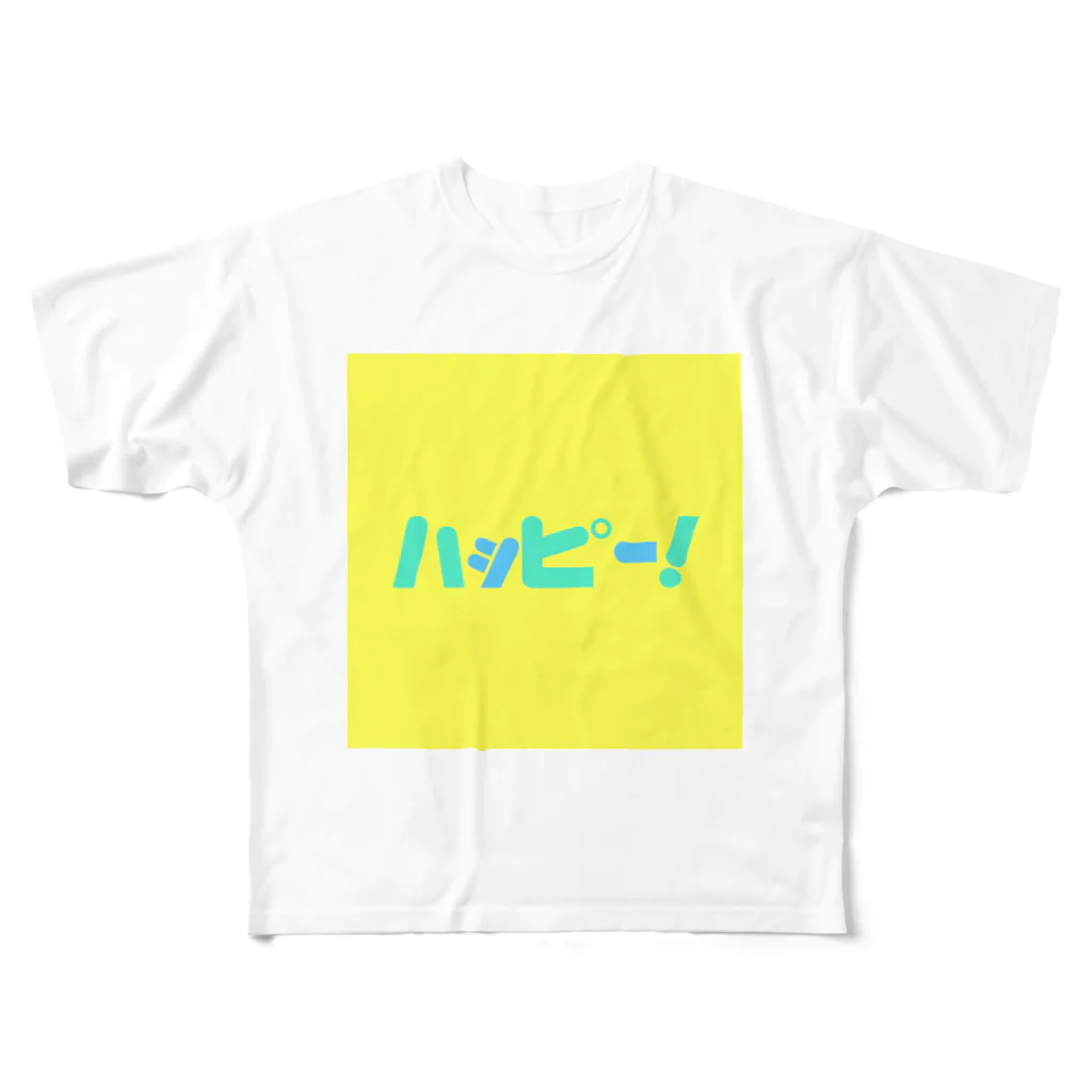 happinesstのハッピー！イエロー フルグラフィックTシャツ