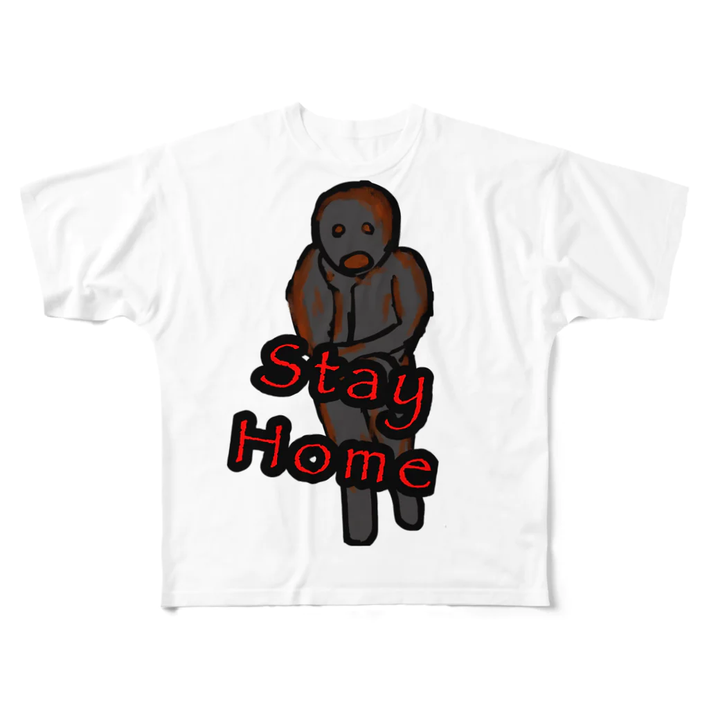 nyanchu08023のSTAY HOME ゾンビ All-Over Print T-Shirt