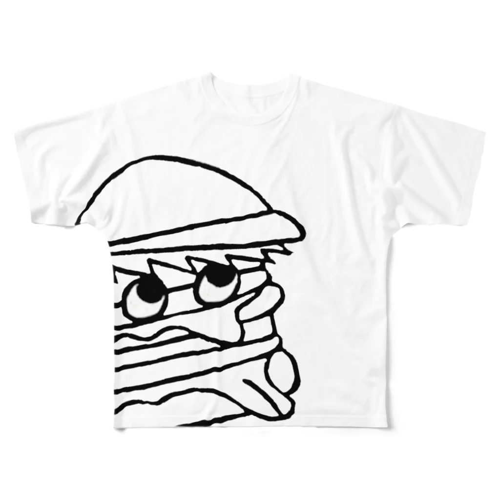 ハンバーガーショップ                           バーガーカフェホノホノのhonohonoくんビッグ All-Over Print T-Shirt