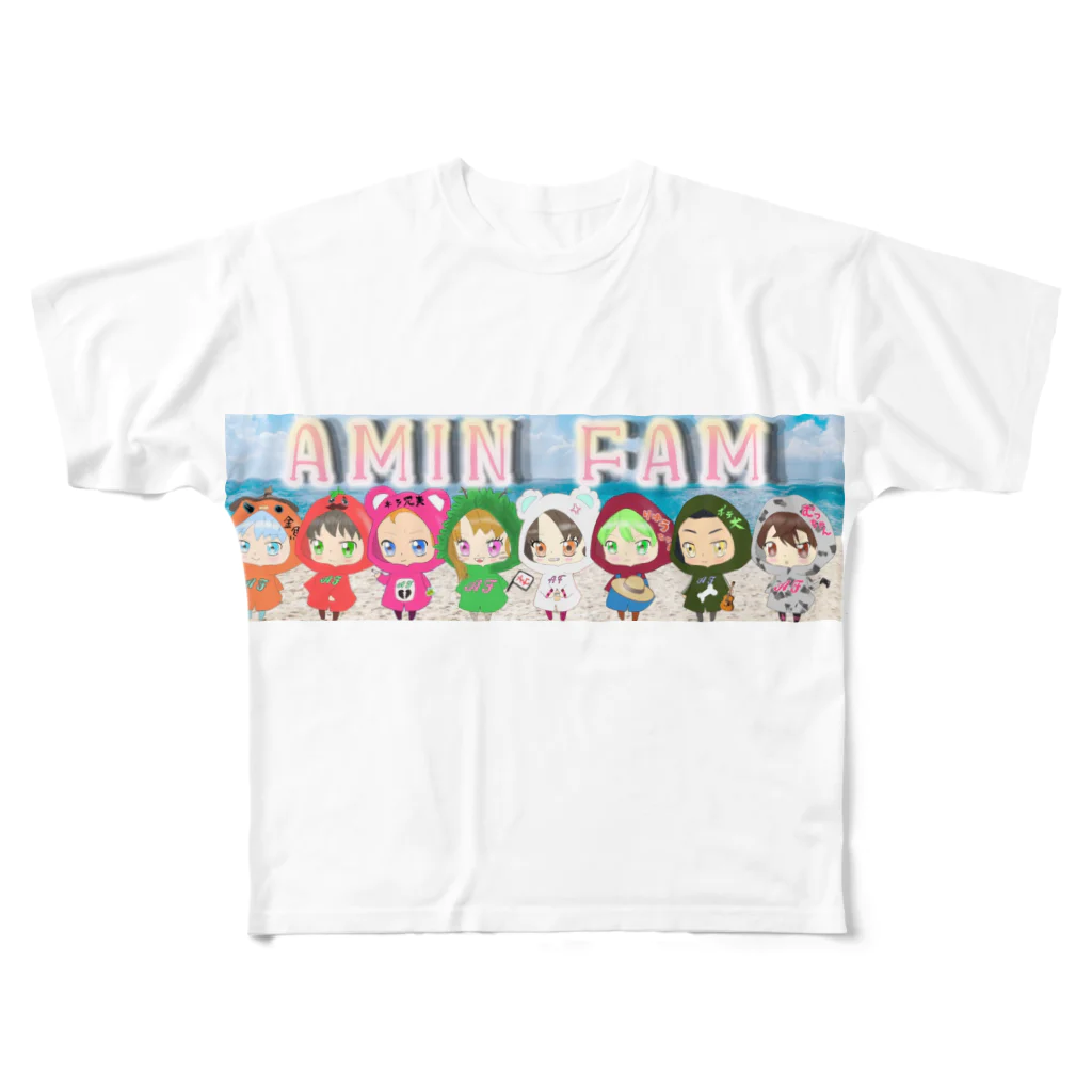 aminfamグッズのaminfamグッズ All-Over Print T-Shirt