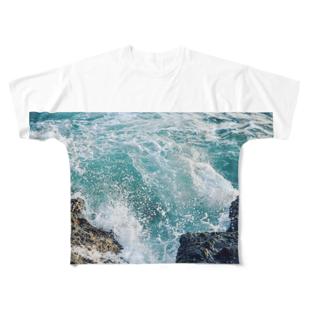 iwashi_dddの午後の津波 All-Over Print T-Shirt
