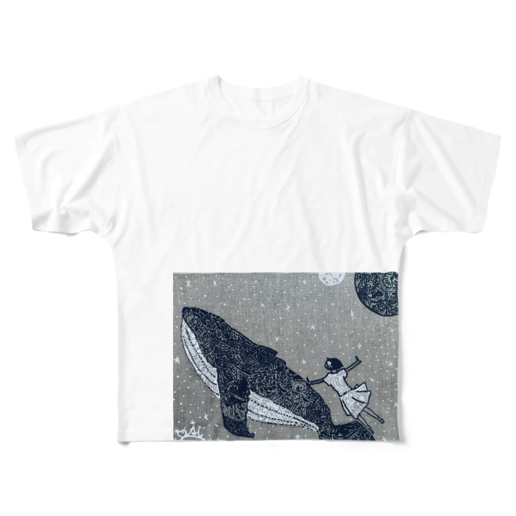 AIaiの鯨と私 All-Over Print T-Shirt