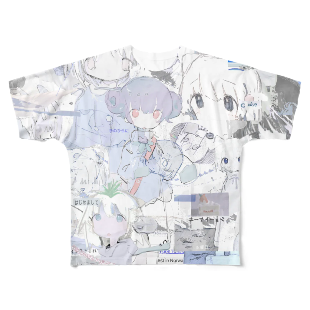 ゆーきんの絵ぐっずのゆーきん×砂気球 All-Over Print T-Shirt