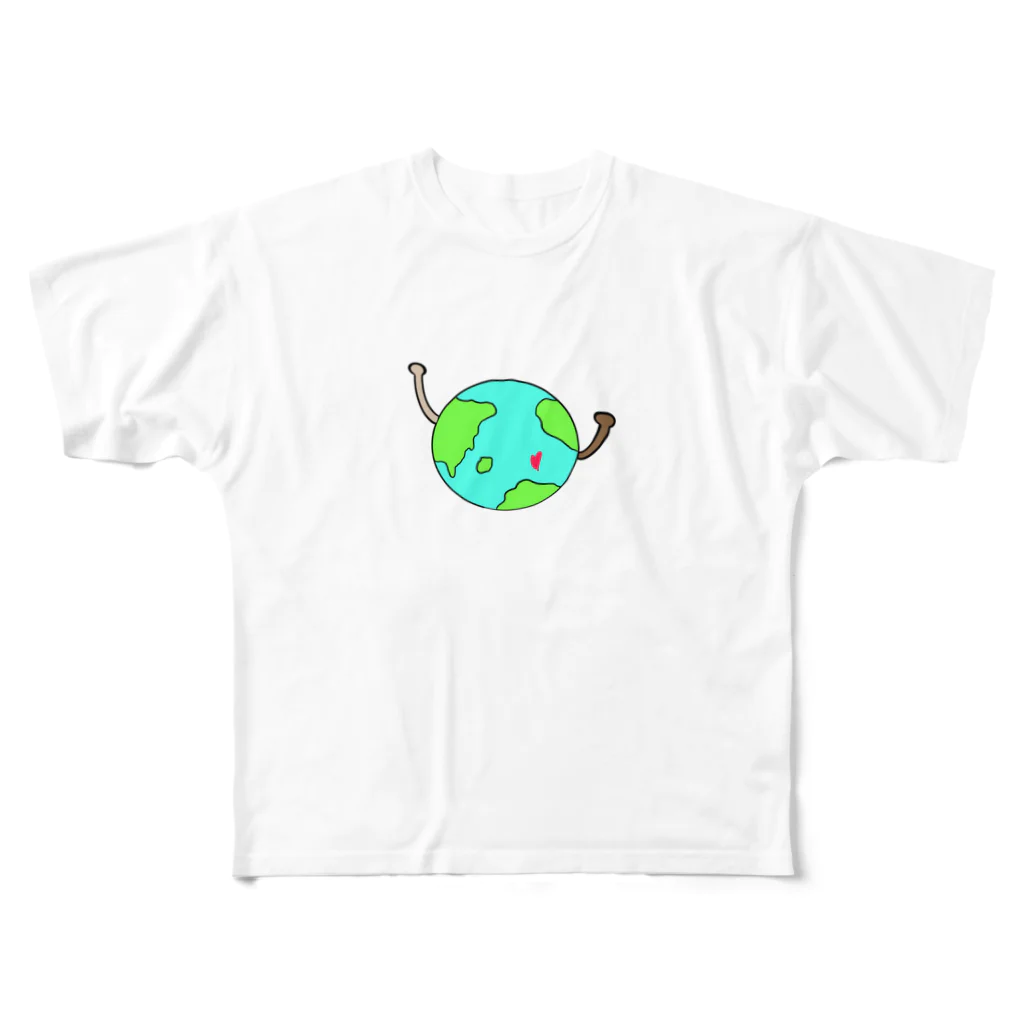 o-kiのpeace  フルグラフィックTシャツ