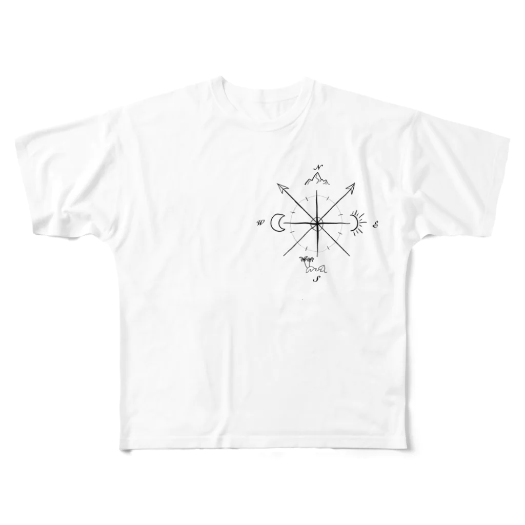 FUKAのWhich way T-shirt  All-Over Print T-Shirt