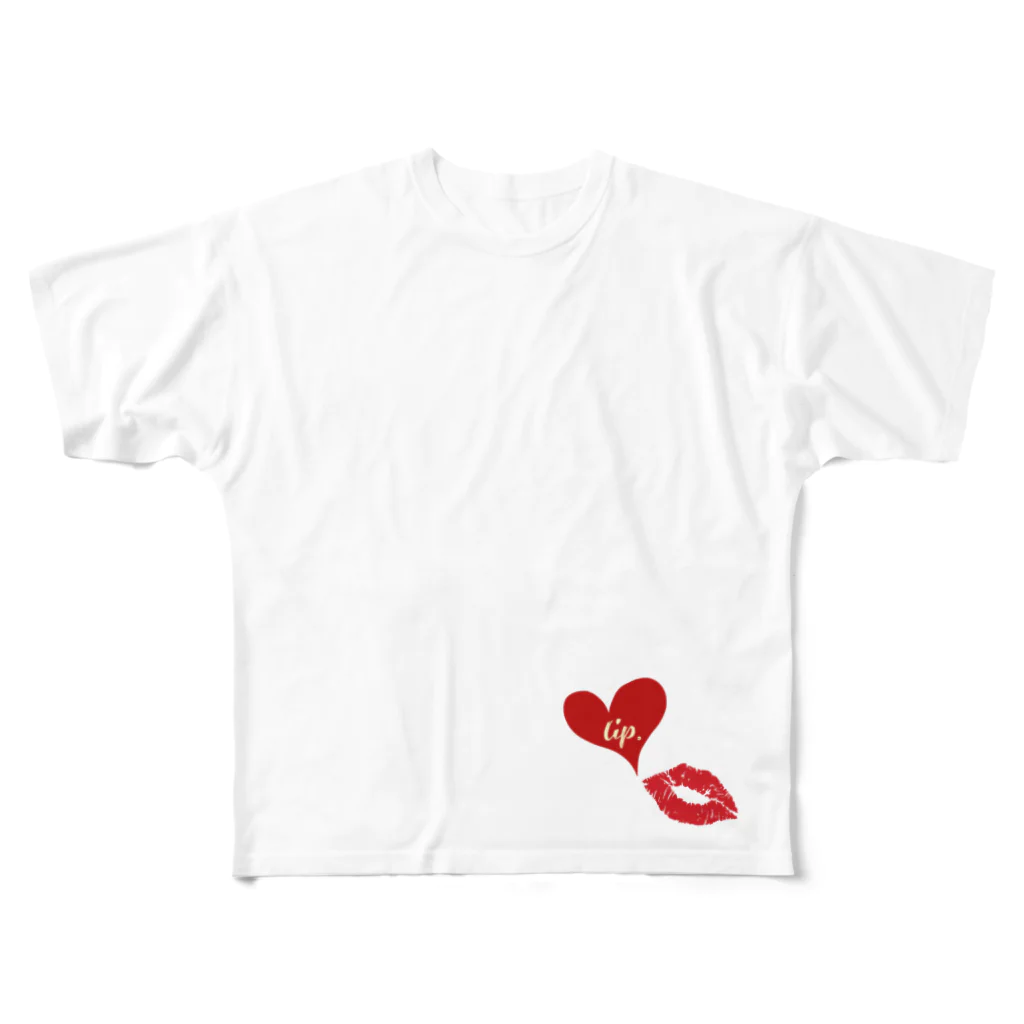 lipのリップTシャツ All-Over Print T-Shirt