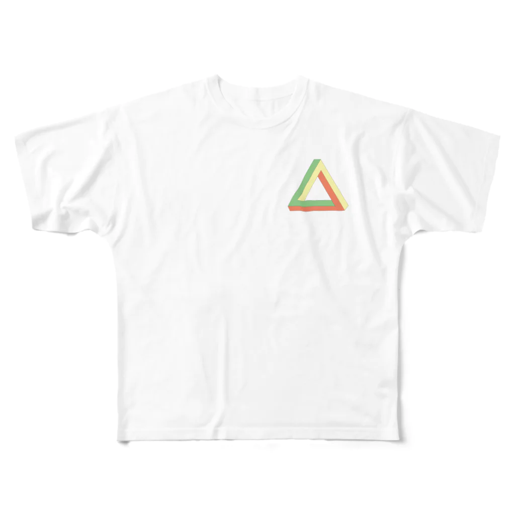 YAMの三角形 フルグラフィックTシャツ