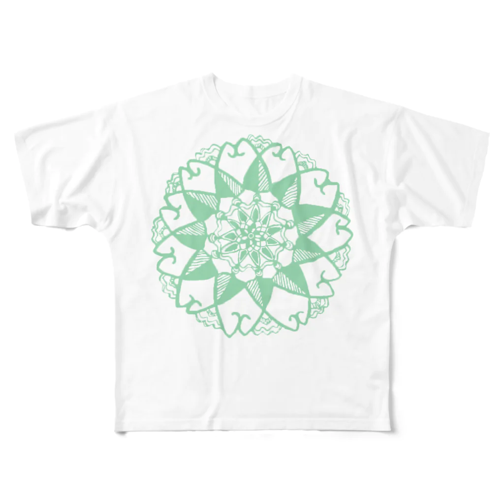Yukinomeshiのみどりのおはな フルグラフィックTシャツ