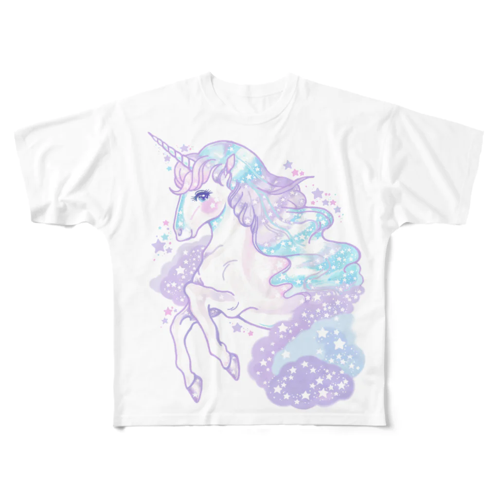 DreamLandのDreamy Unicorn･:*+.:+ All-Over Print T-Shirt