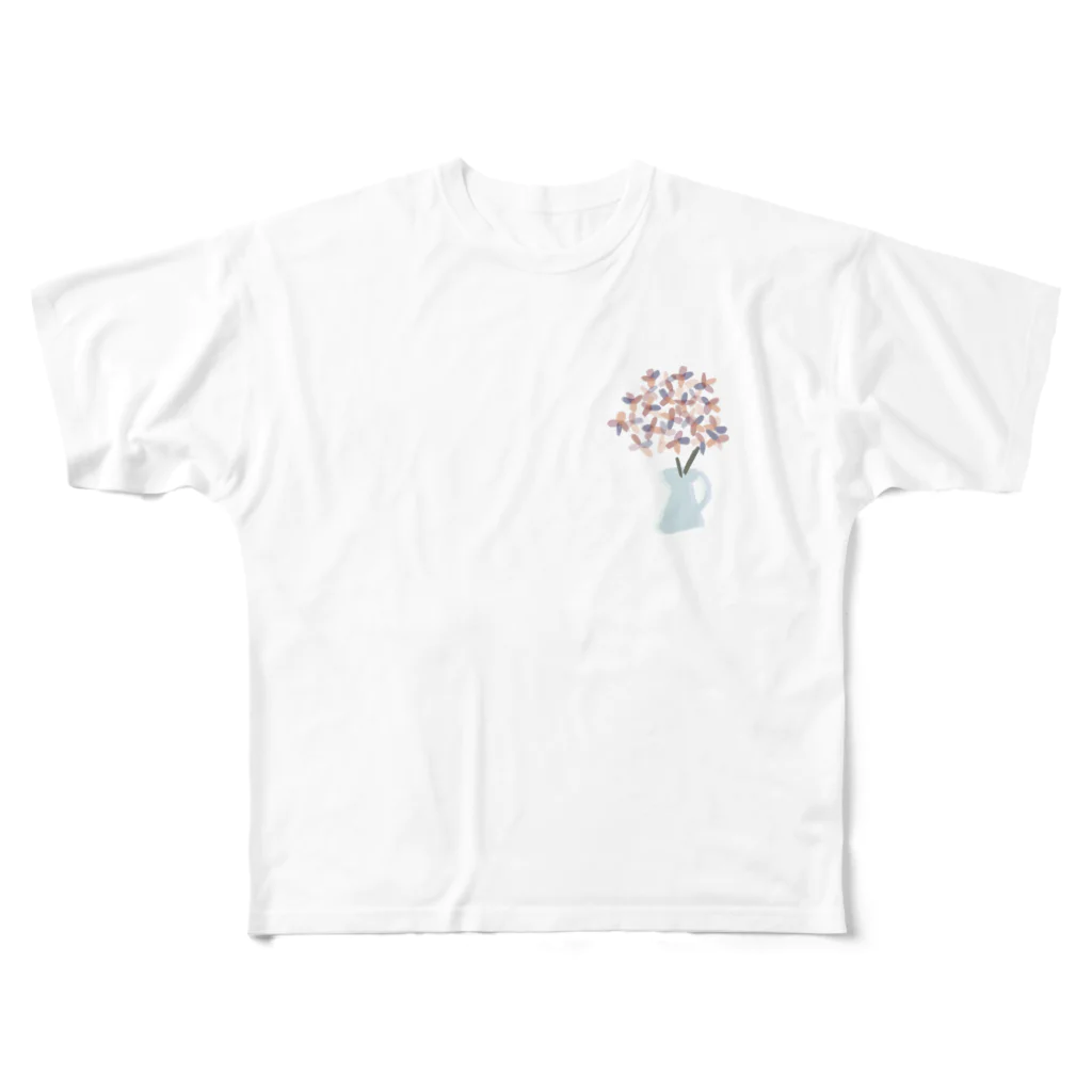 kkotomiiの紫陽花　背景なし All-Over Print T-Shirt