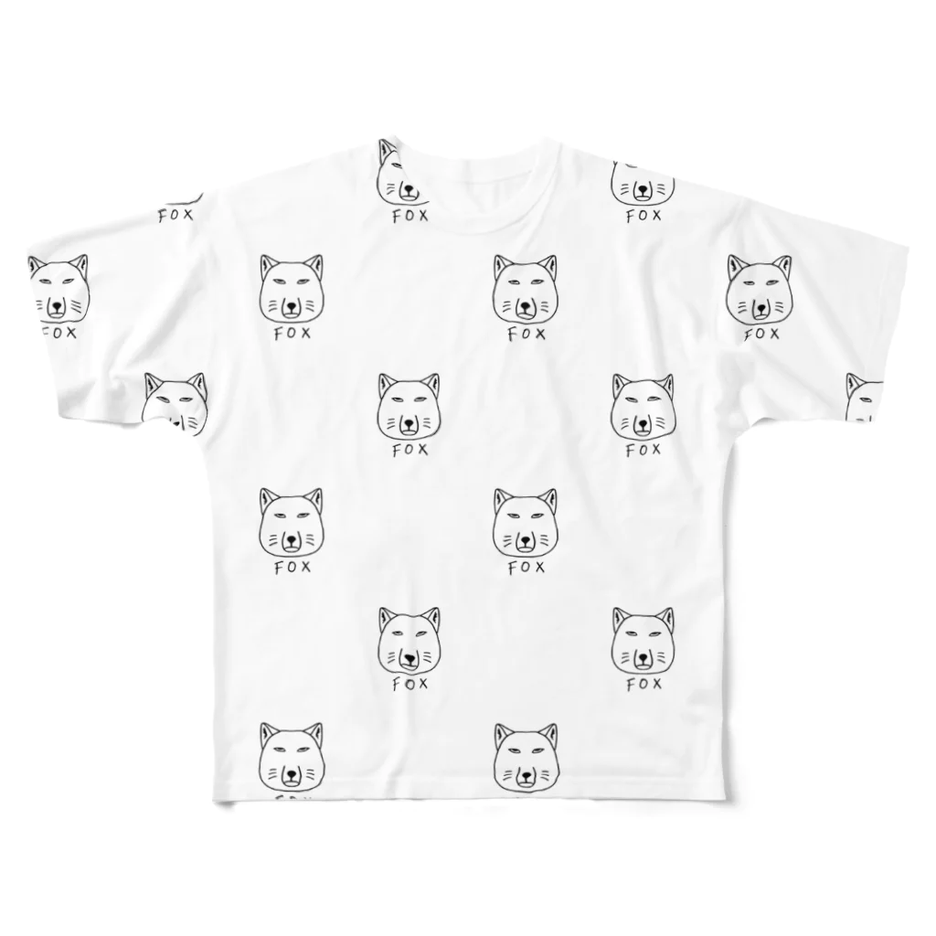 ムエックネのチベットスナギツネ All-Over Print T-Shirt