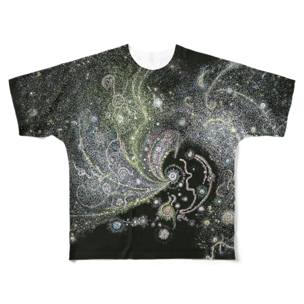 宇宙点描画~水華~のcosmic075 フルグラフィックTシャツ