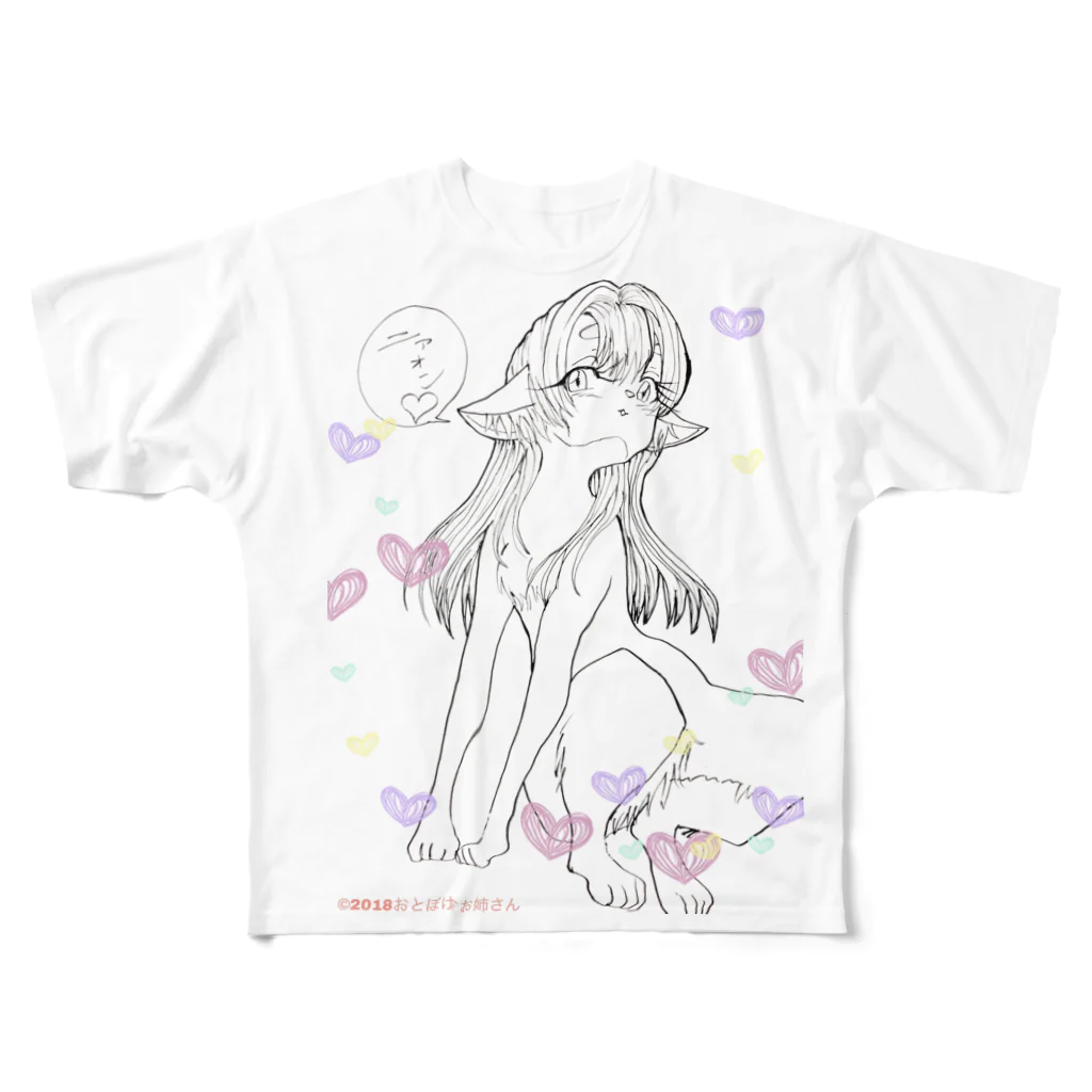 おとぼけ姉さんSHOPのSexy Catかわいい猫ちゃんキャラ All-Over Print T-Shirt