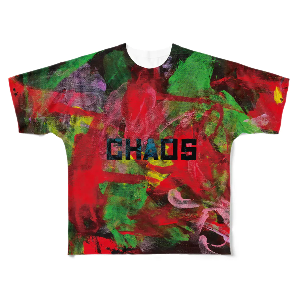 MOPIE GAME -ムーピーゲーム-の画伯の絵画CHAOS フルグラフィックTシャツ