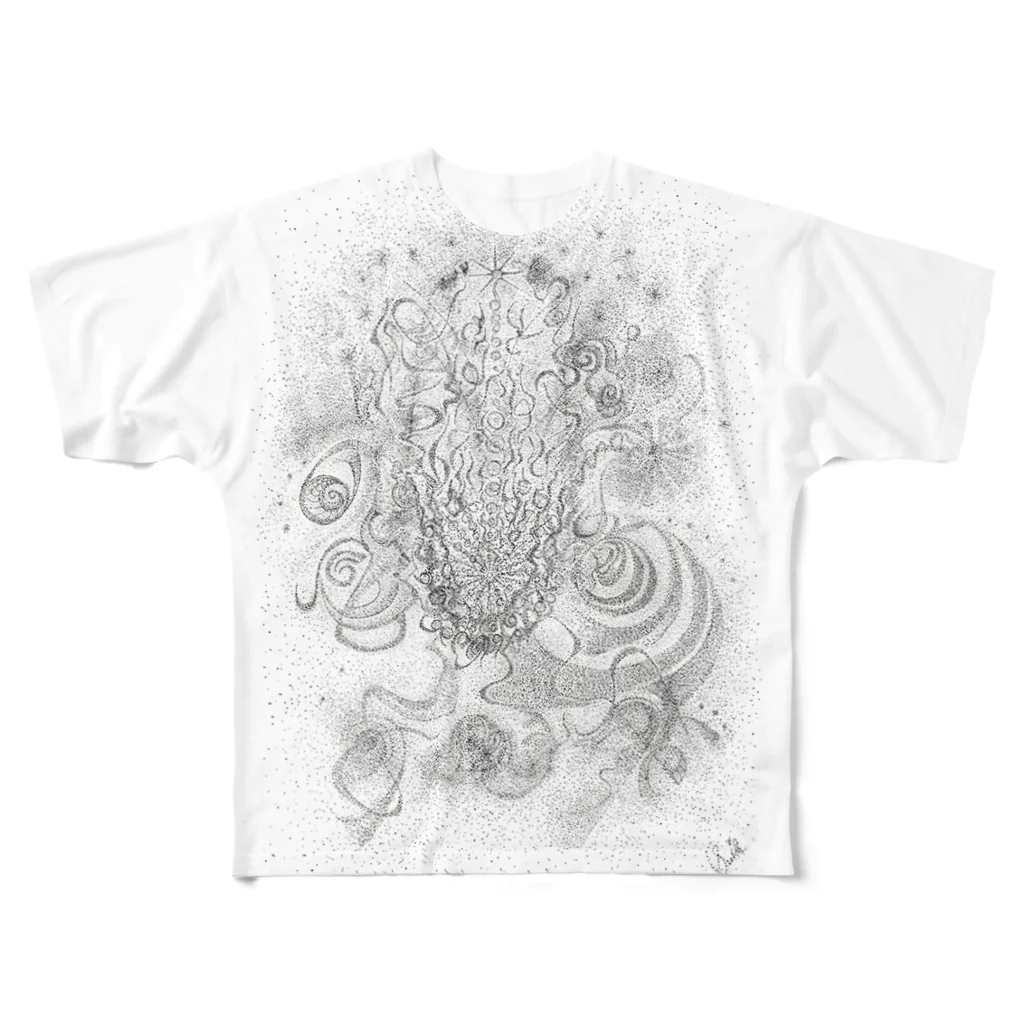 宇宙点描画~水華~のcosmic 019 フルグラフィックTシャツ