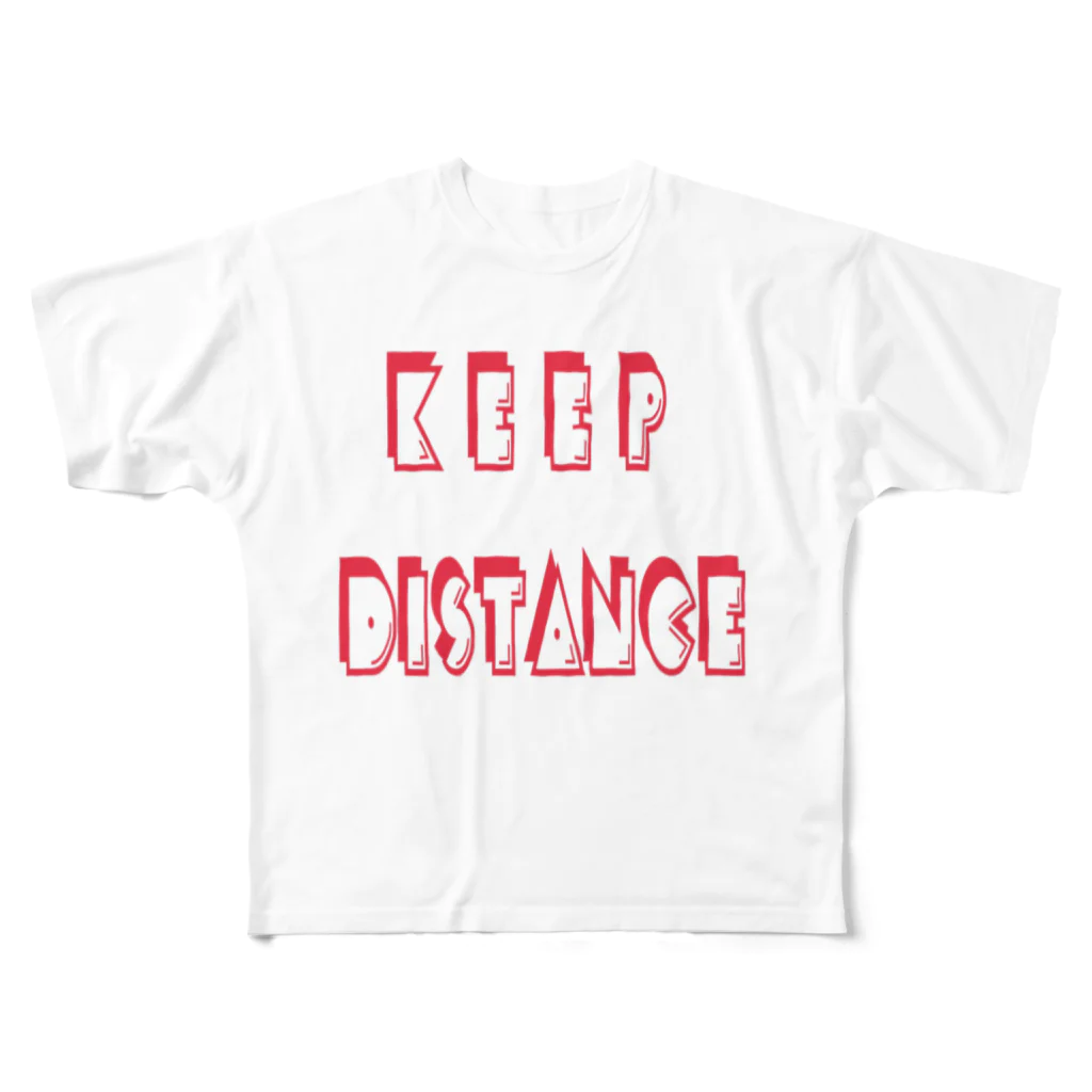 tonnmamaのkeep distance All-Over Print T-Shirt