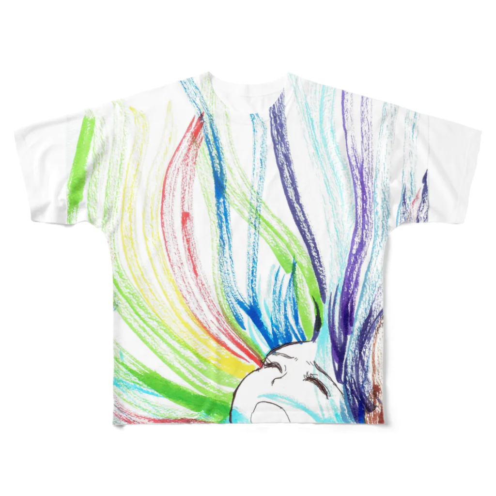 おとぼけ姉さんSHOPのカラフルすくりーむ All-Over Print T-Shirt