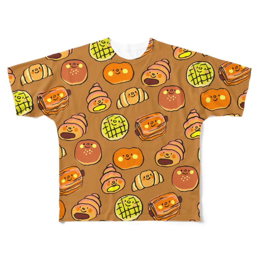 ゴキゲンサンショップの菓子パンズ All-Over Print T-Shirt