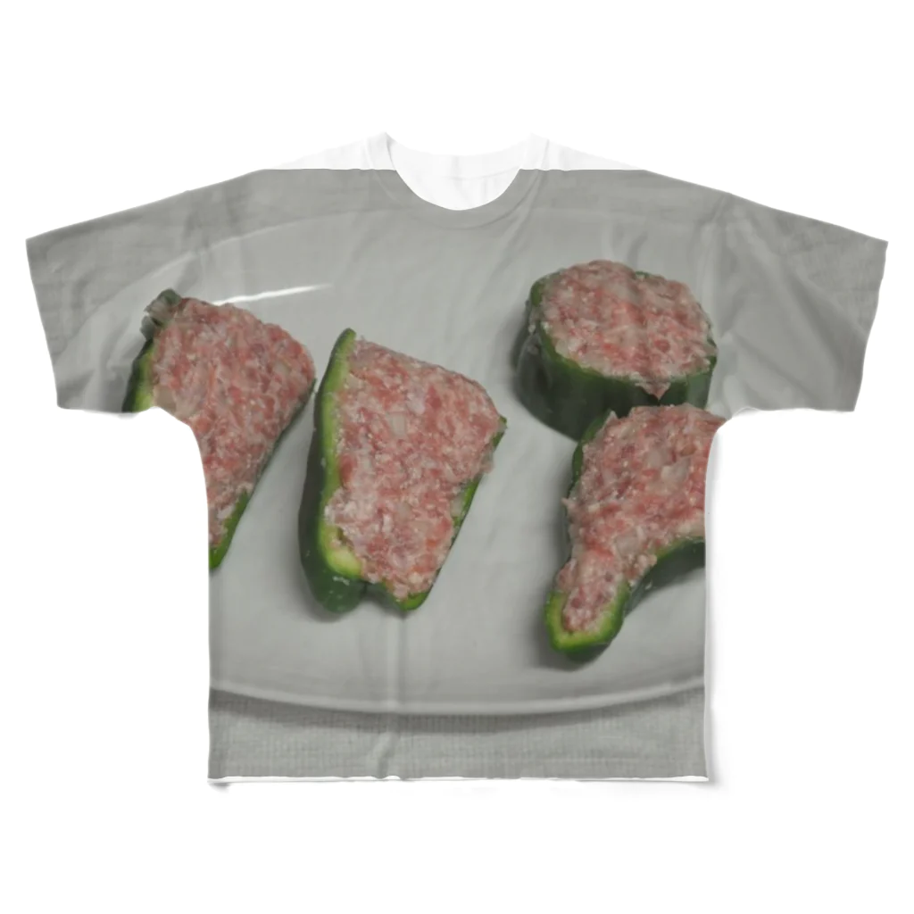 星空青井のピーマンの肉詰め(焼く前) All-Over Print T-Shirt