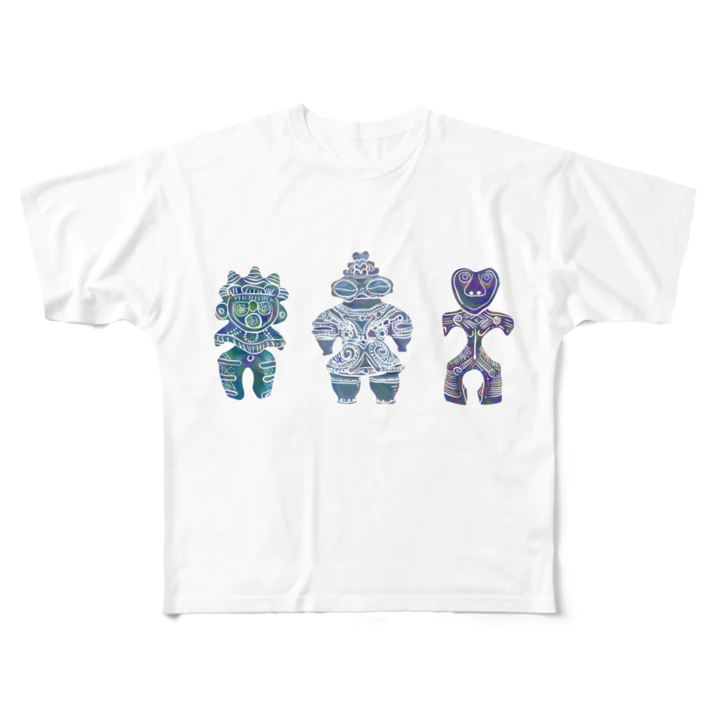 hiromashiiiの土偶三姉妹 All-Over Print T-Shirt