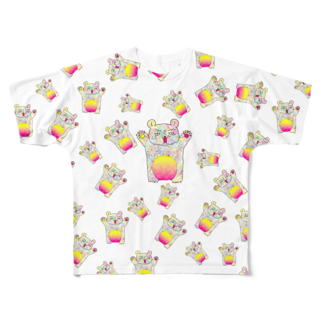 千瑛-chie-の目つきの悪いくま All-Over Print T-Shirt