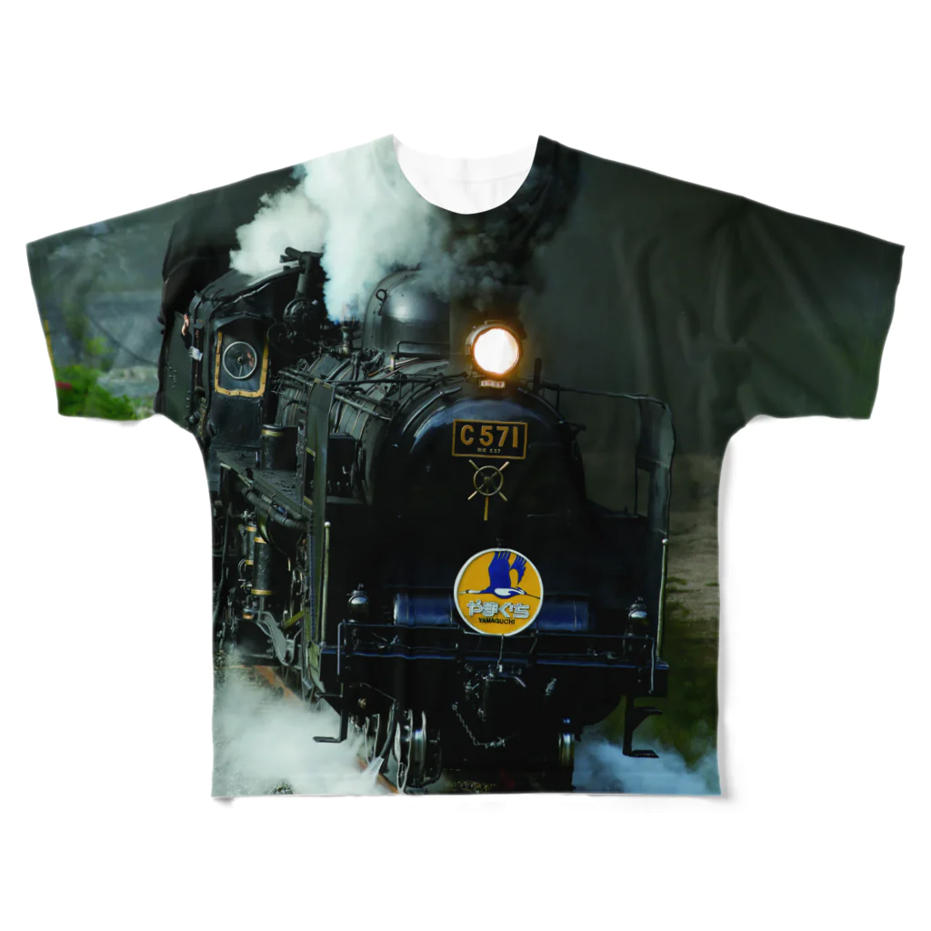 鉄道風景JAPANのSLやまぐち All-Over Print T-Shirt