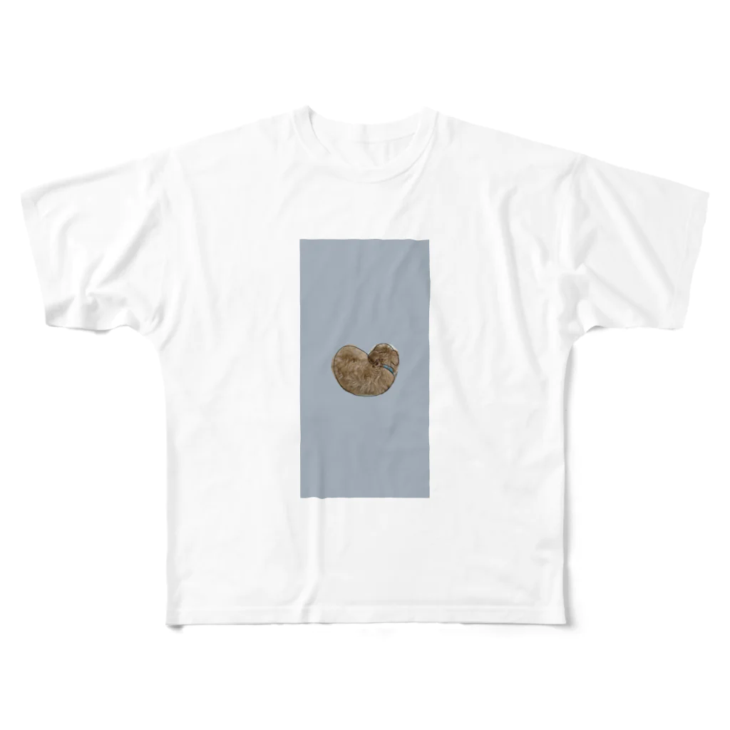 rilybiiの🐶寝るときはハートです🐶 All-Over Print T-Shirt