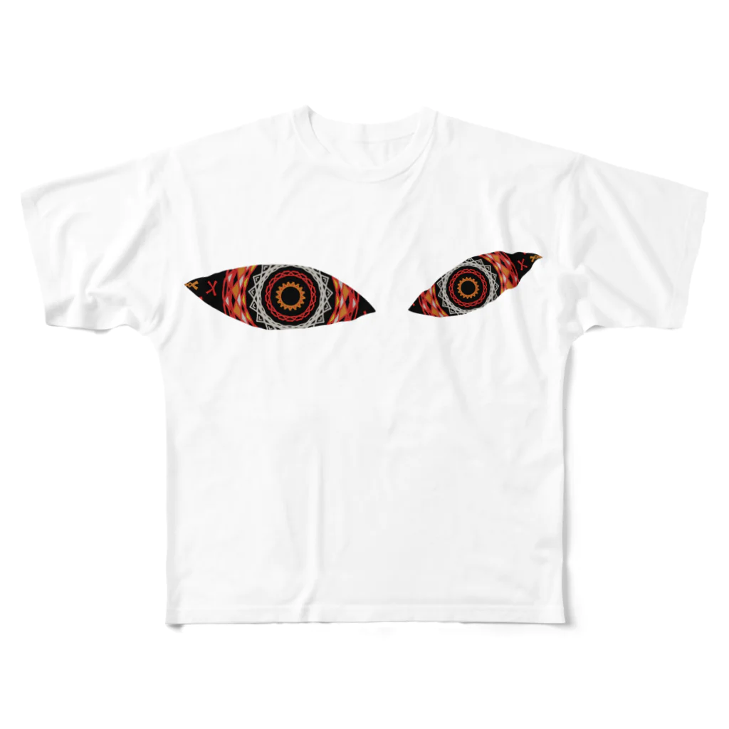 mandara_daranのMandala_Eyes フルグラフィックTシャツ