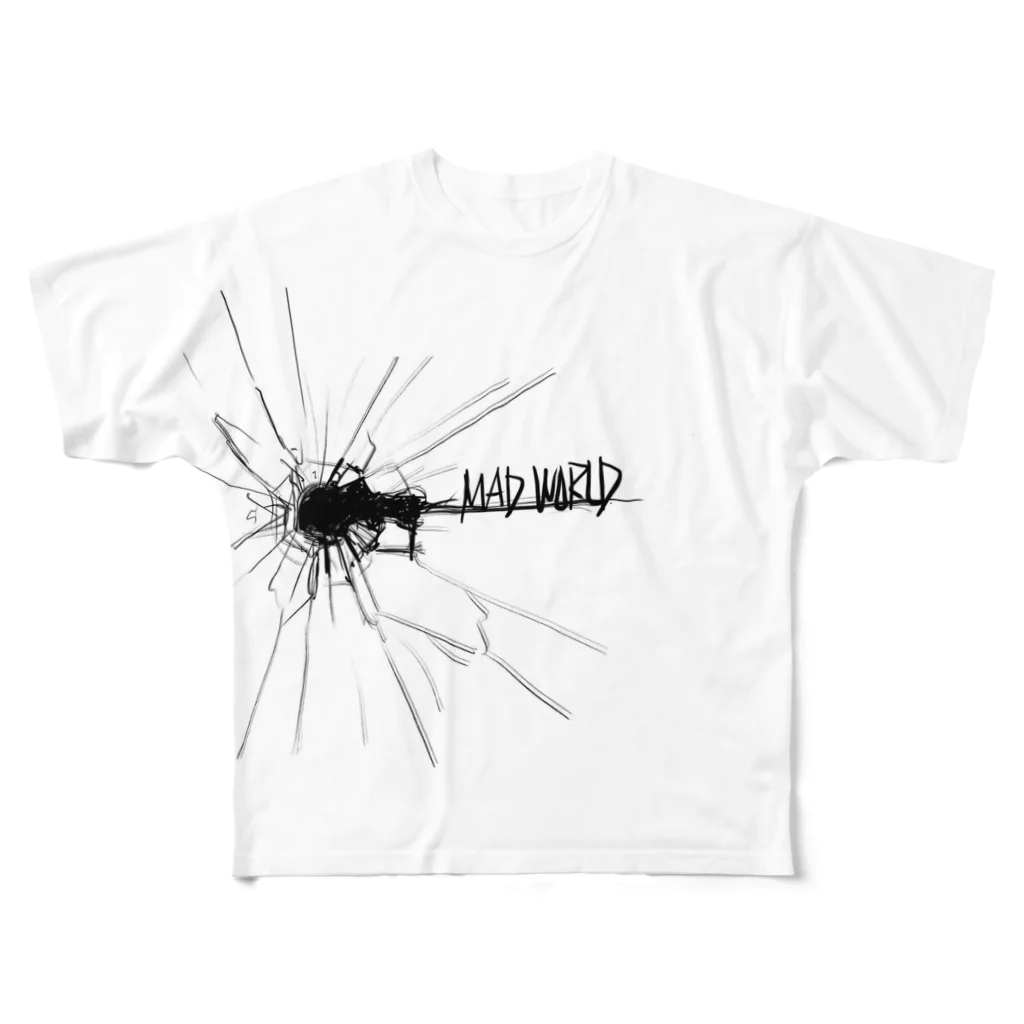 IBISCHAOS/アイビスカオスのMAD WARLD フルグラフィックTシャツ