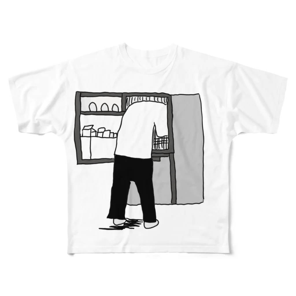 こんぺい工房の冷蔵庫を漁る人 All-Over Print T-Shirt