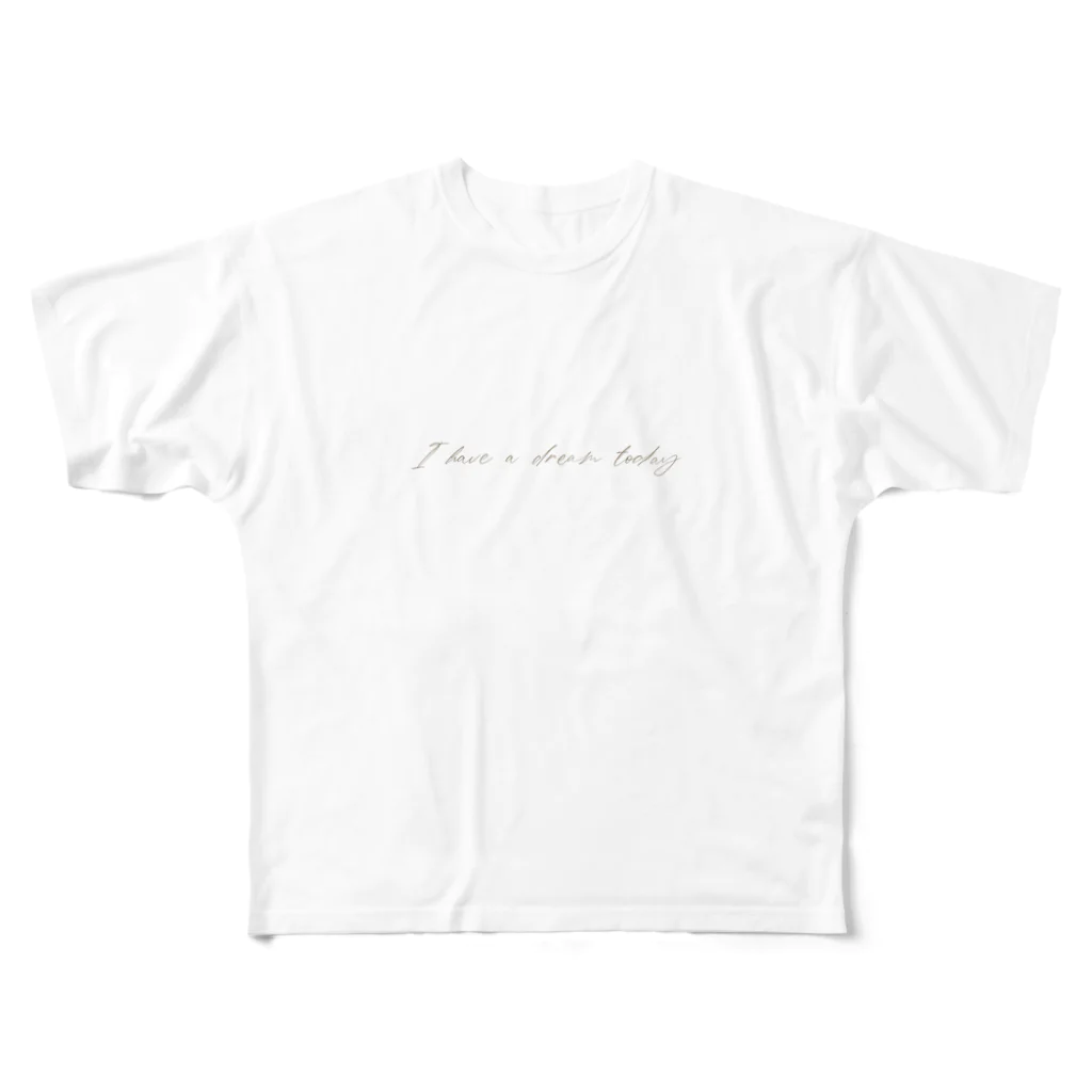  𝚂𝙷𝙾𝙿 𝚂𝚎𝙸𝙽𝙰のI have a dream today フルグラフィックTシャツ