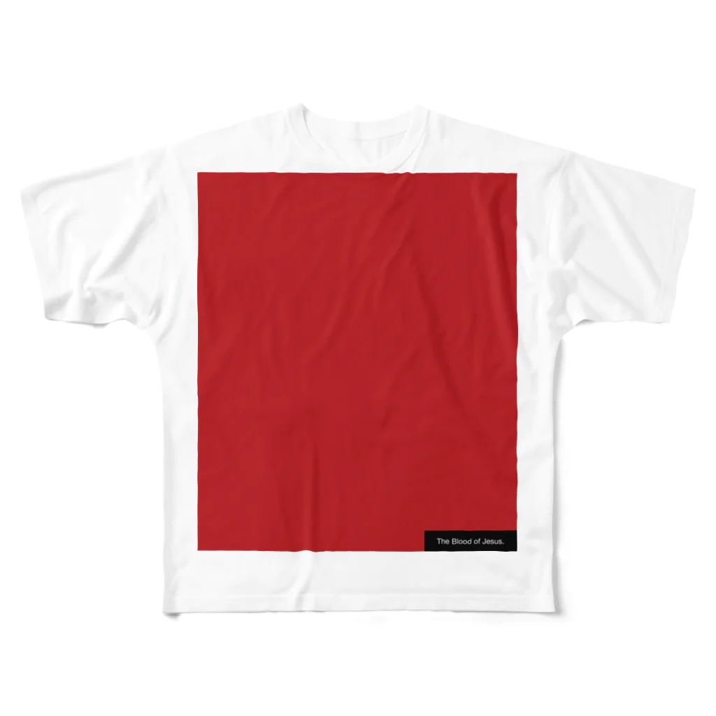 一羽のすずめのThe Blood of Jesus All-Over Print T-Shirt