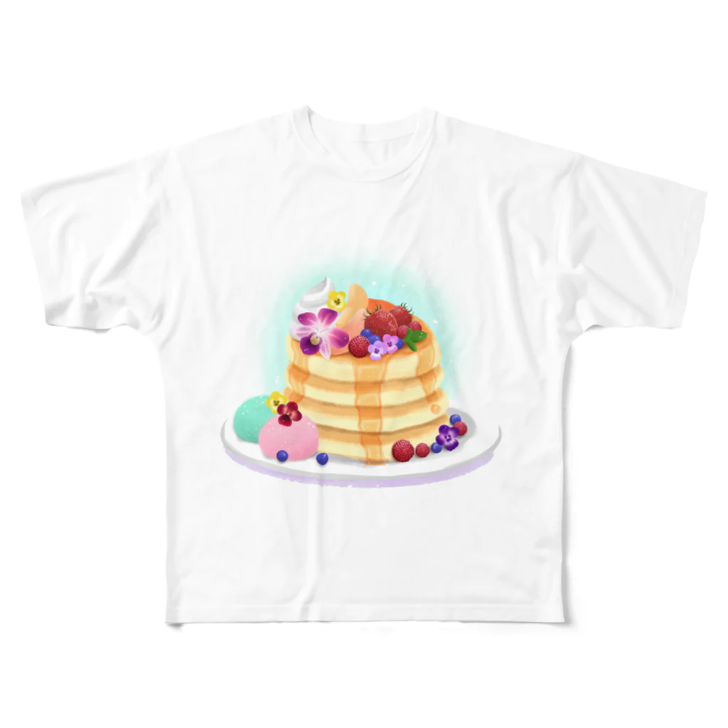 紺兎屋のハワイアンホットケーキ フルグラフィックTシャツ