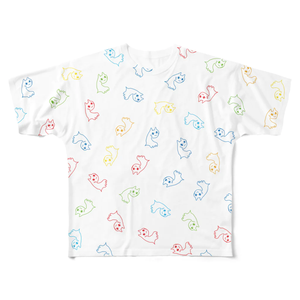 ryu-gのからふるねこ! All-Over Print T-Shirt