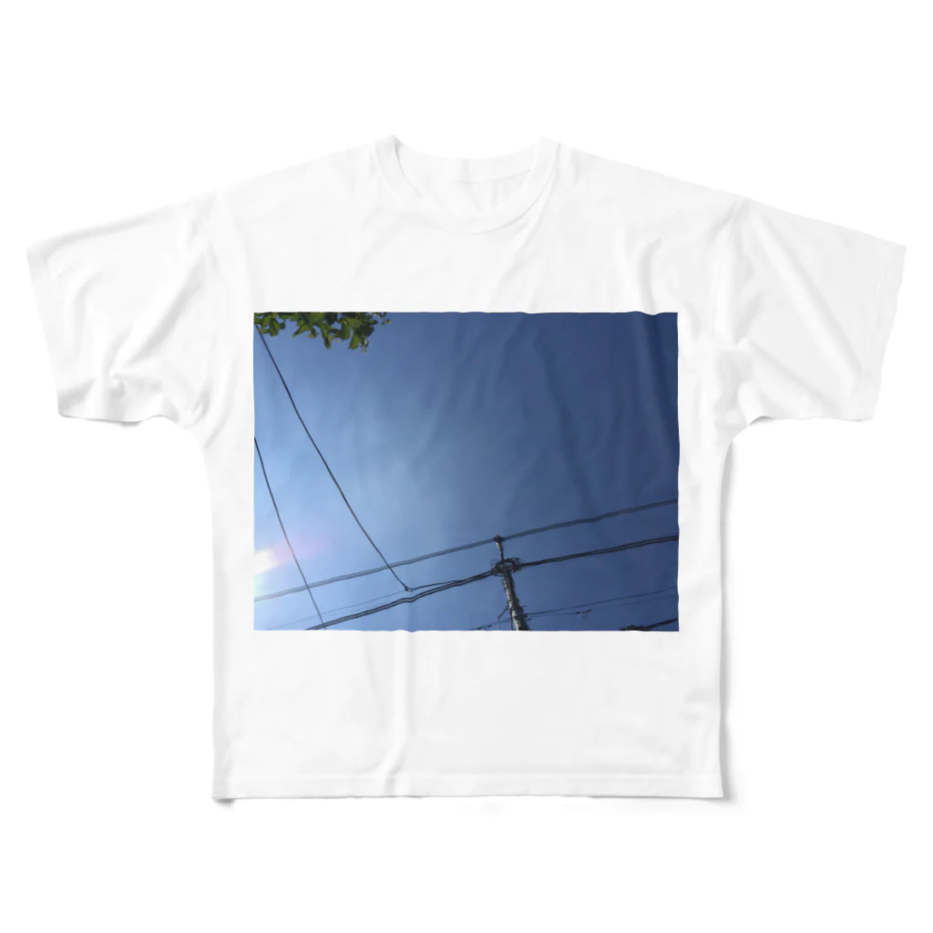 yuppyhappyの晴れ渡る空 フルグラフィックTシャツ