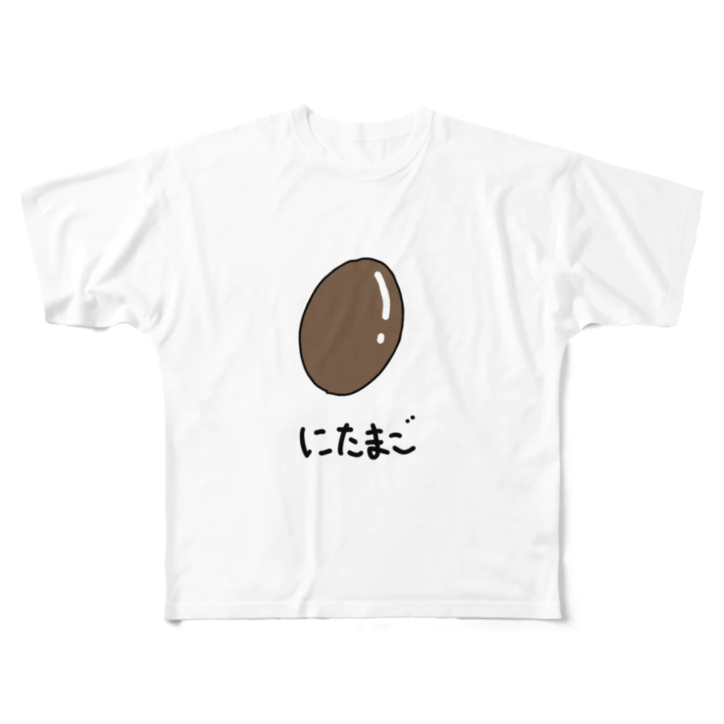 ぽんぽこのにたまご フルグラフィックTシャツ