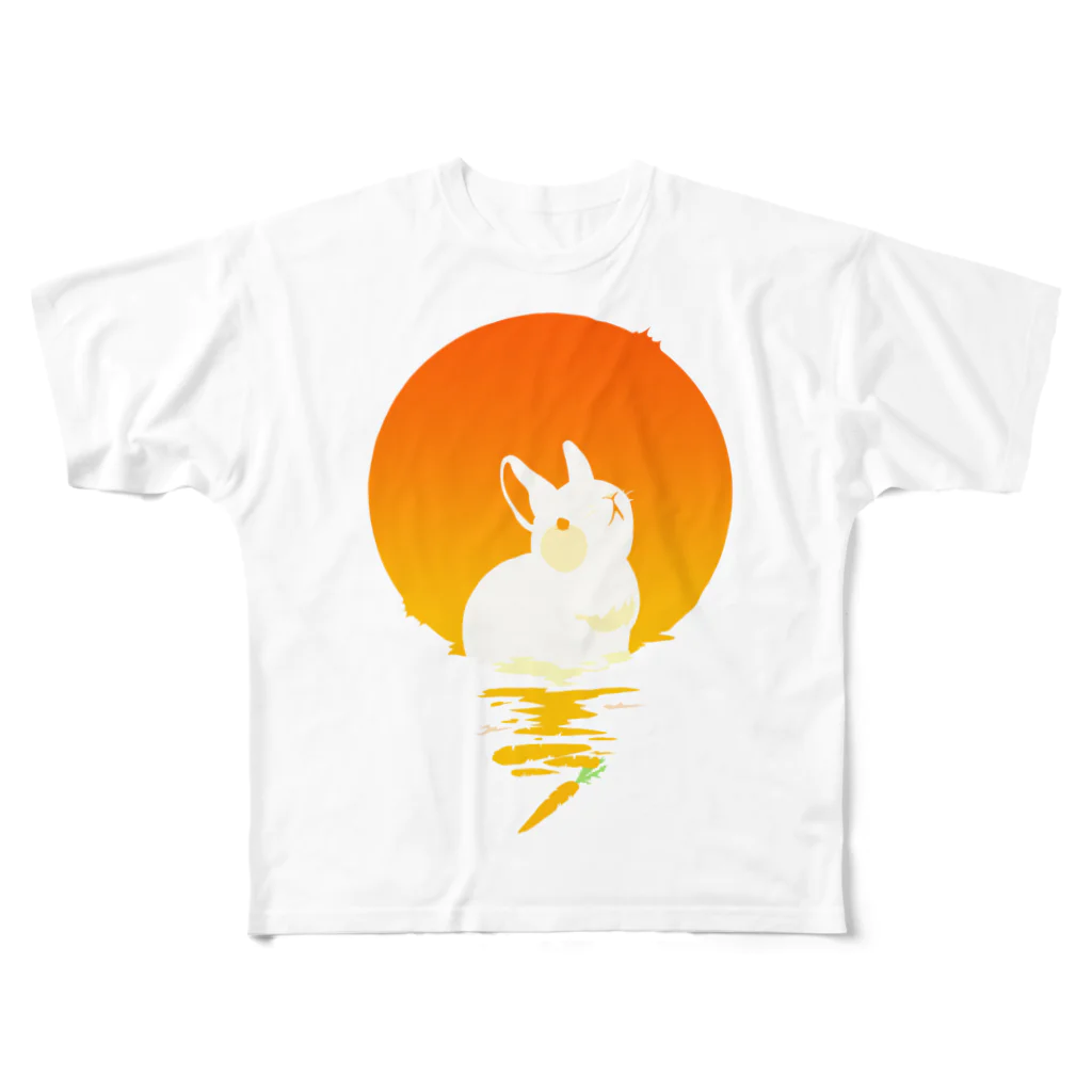 じんらいむのCarrot Rabbit Sunset フルグラフィックTシャツ