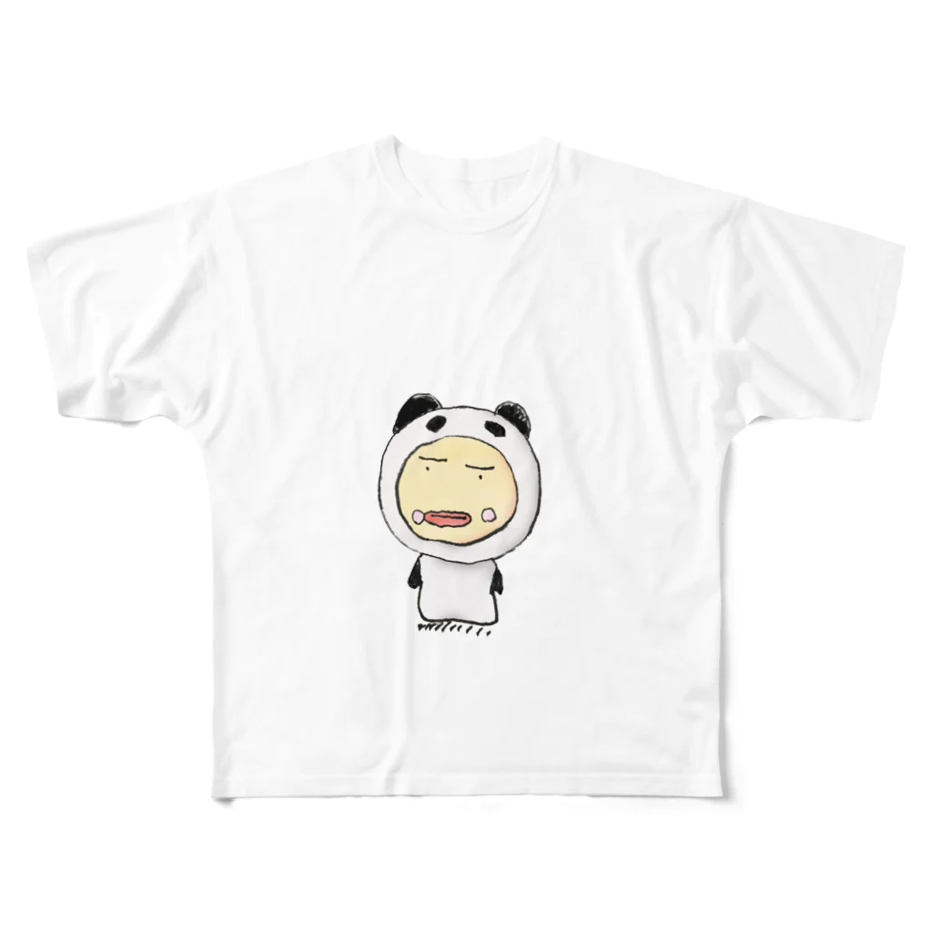 ゆるキャラのパンダくん フルグラフィックTシャツ